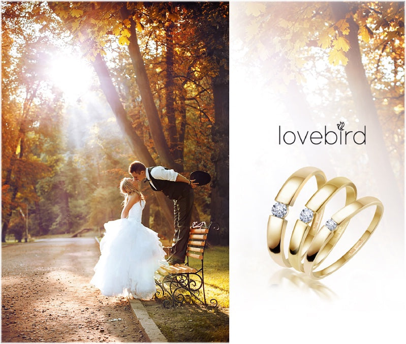 Lovebird Spannring mit Brillant 0,03 ct. Gold 585 LB125