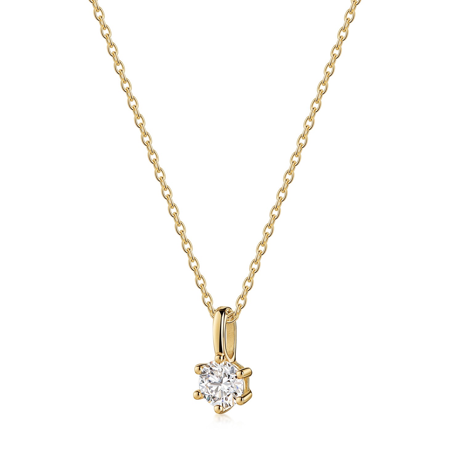 Lovebird Anhänger mit Lab Grown Brillant 0,20 ct. Gelbgold 585 LB692