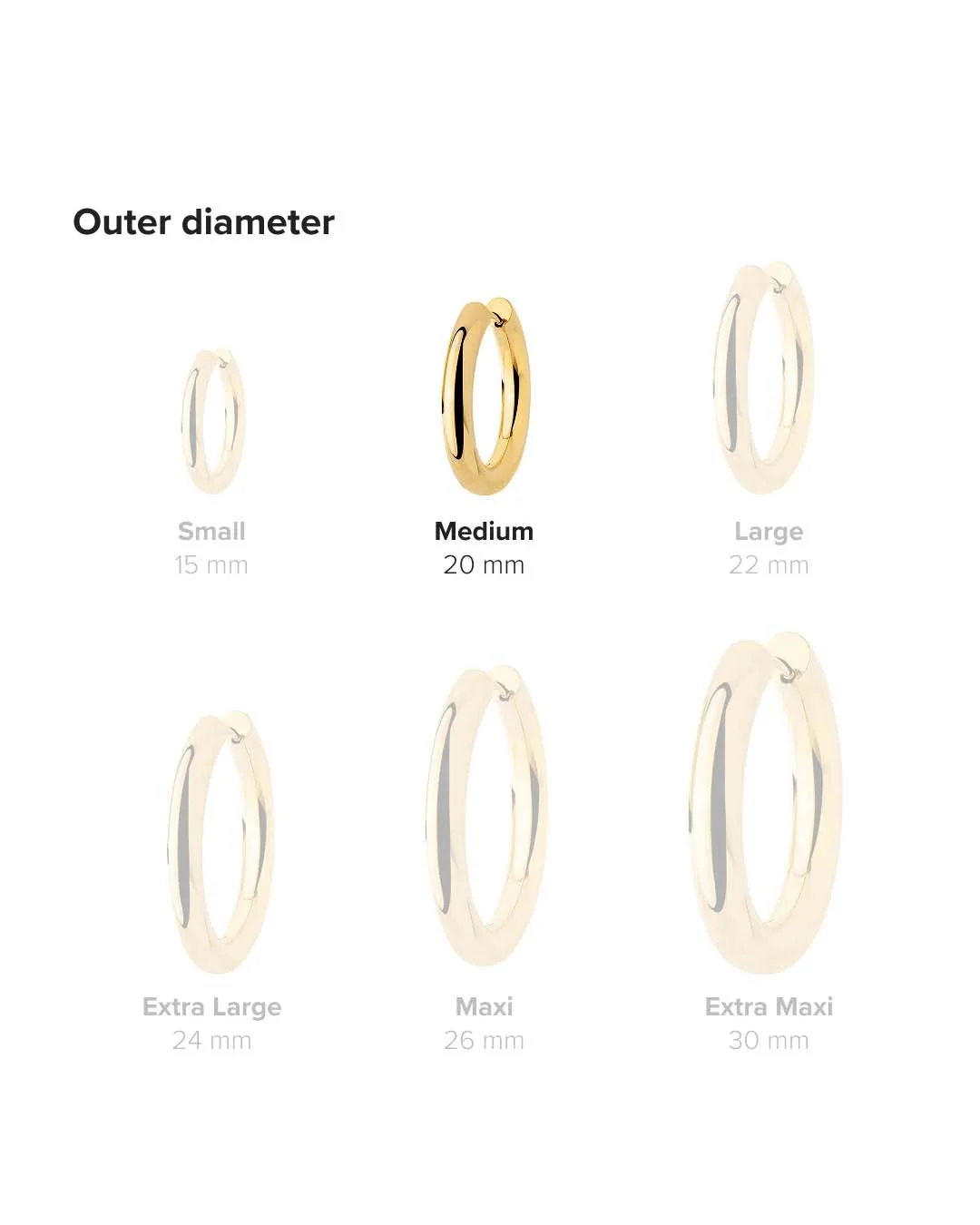 LUAMAYA Chunky Hoopies Medium Gold