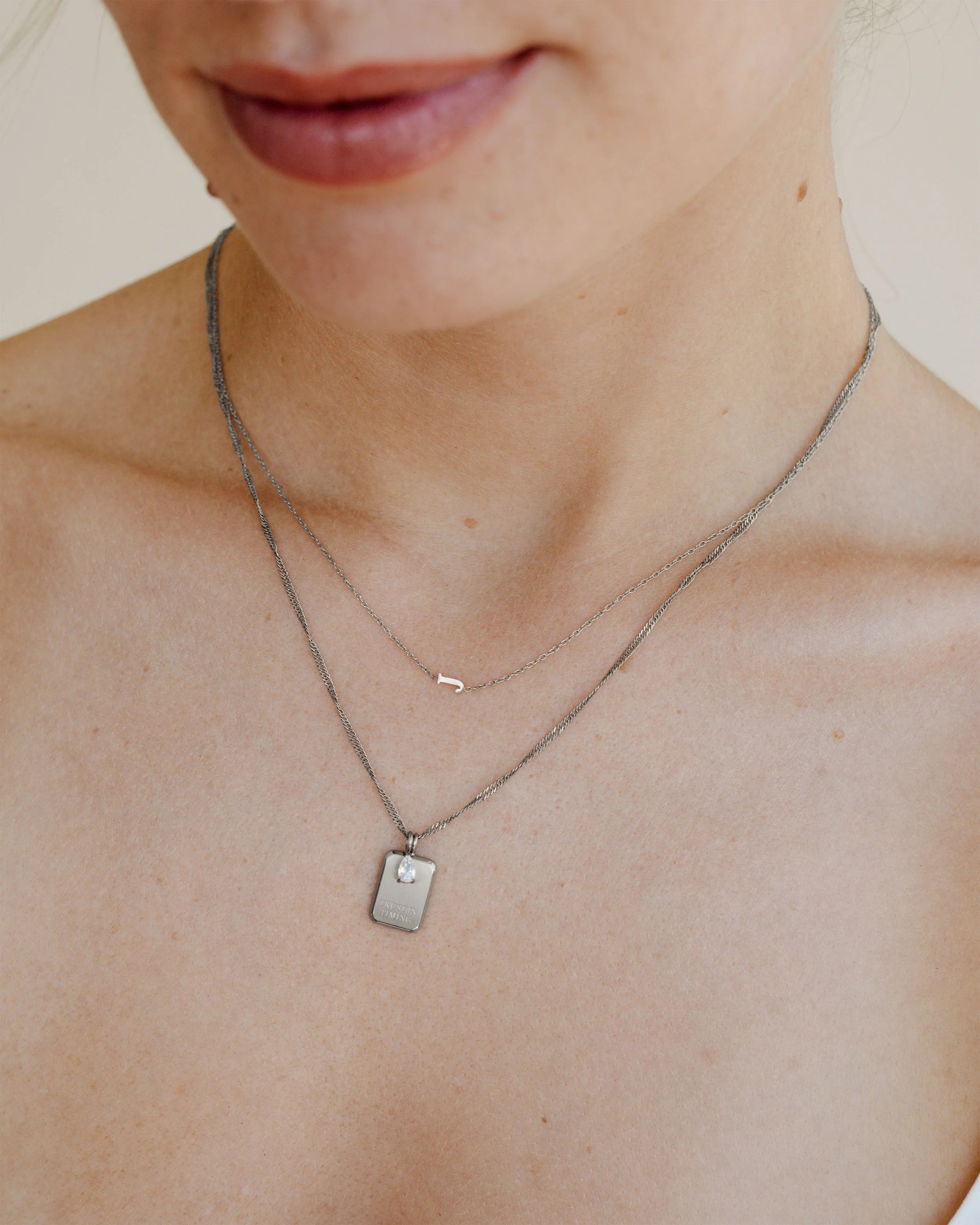 LUAMAYA Tiny Letter Necklace ABC