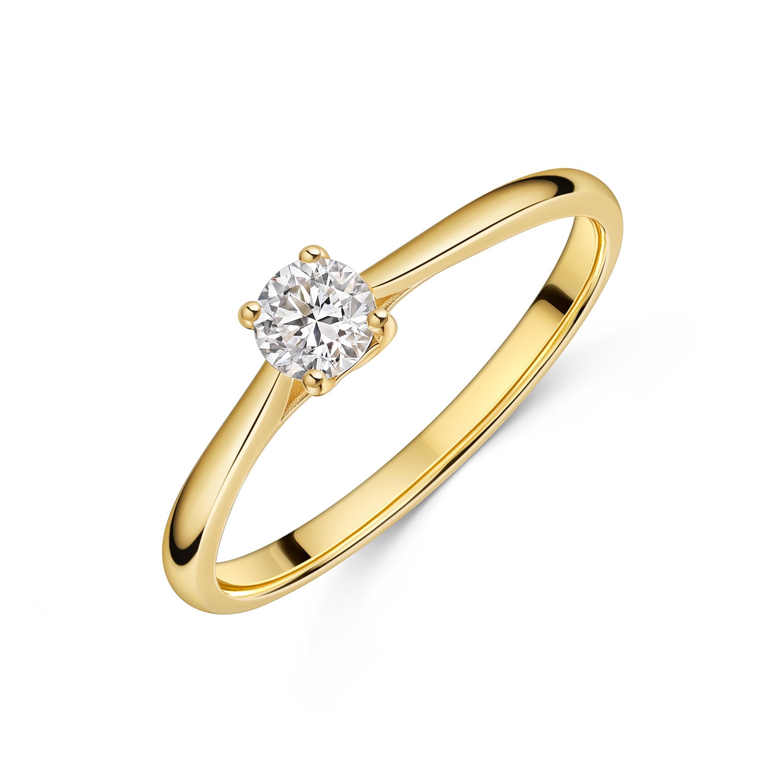 Lovebird Damenring mit Lab Grown Brillant 0,25 ct. Gelbgold 585 LB712