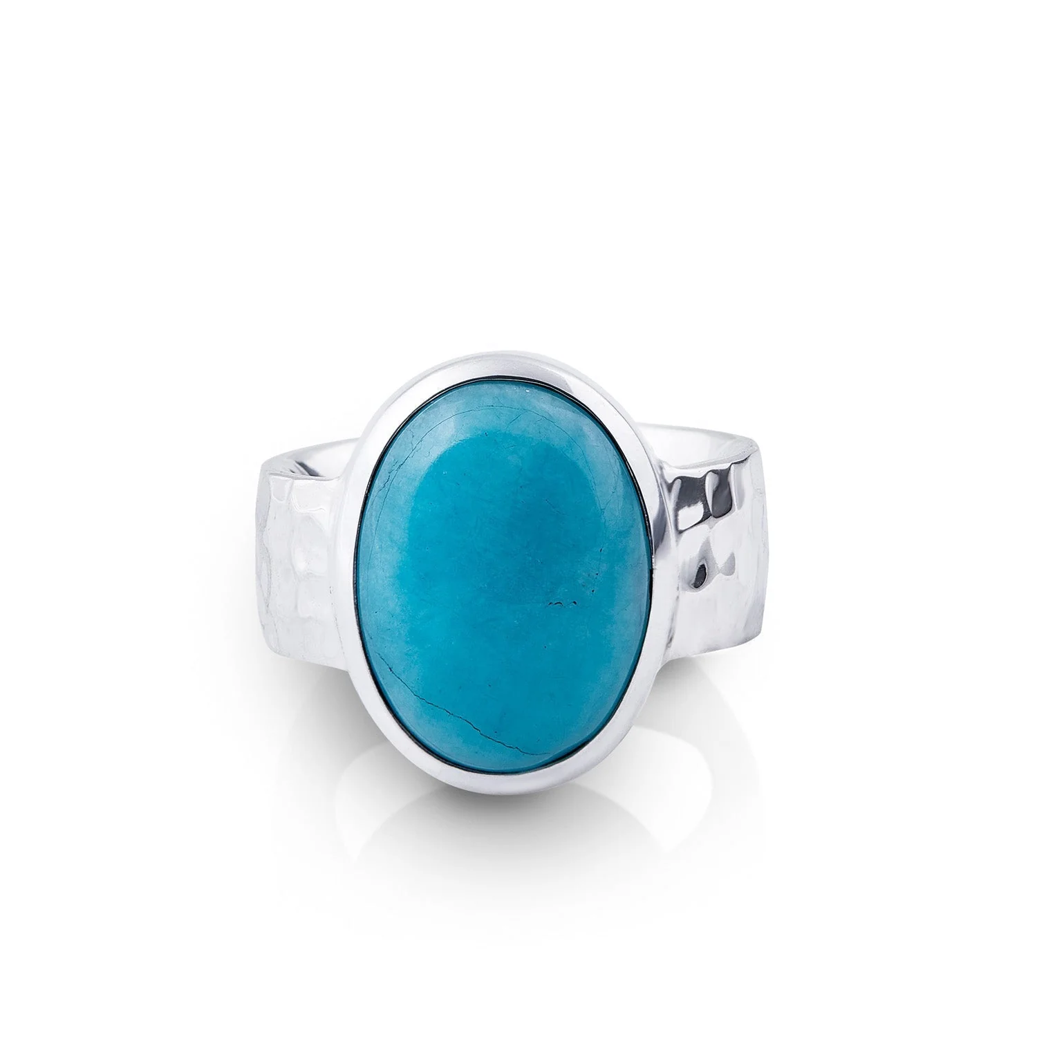 Ring aus Sterlingsilber mit oval Amazonit (12x15mm) R-4337-56