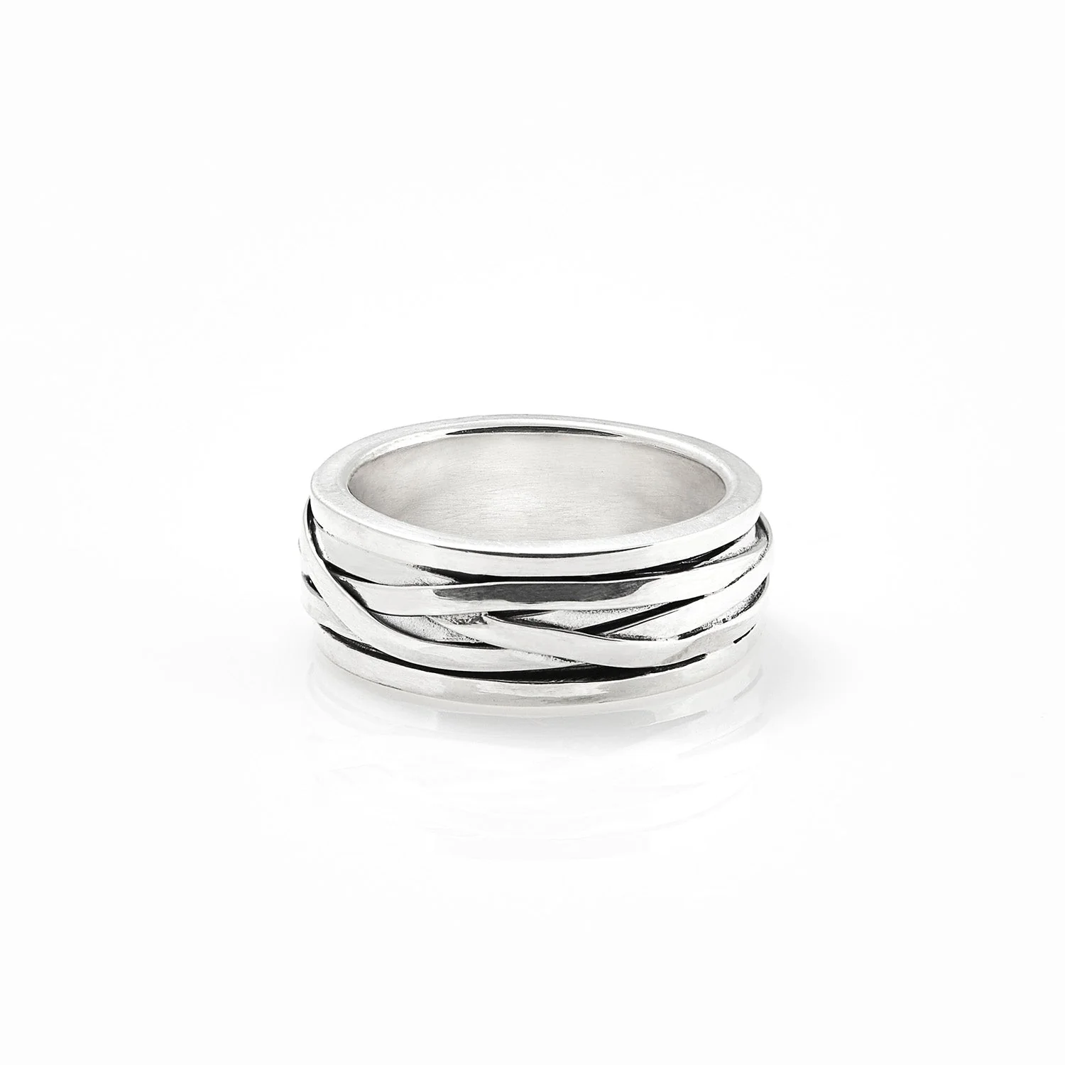 Ring aus Sterlingsilber im Mumienstil R-182-M-50