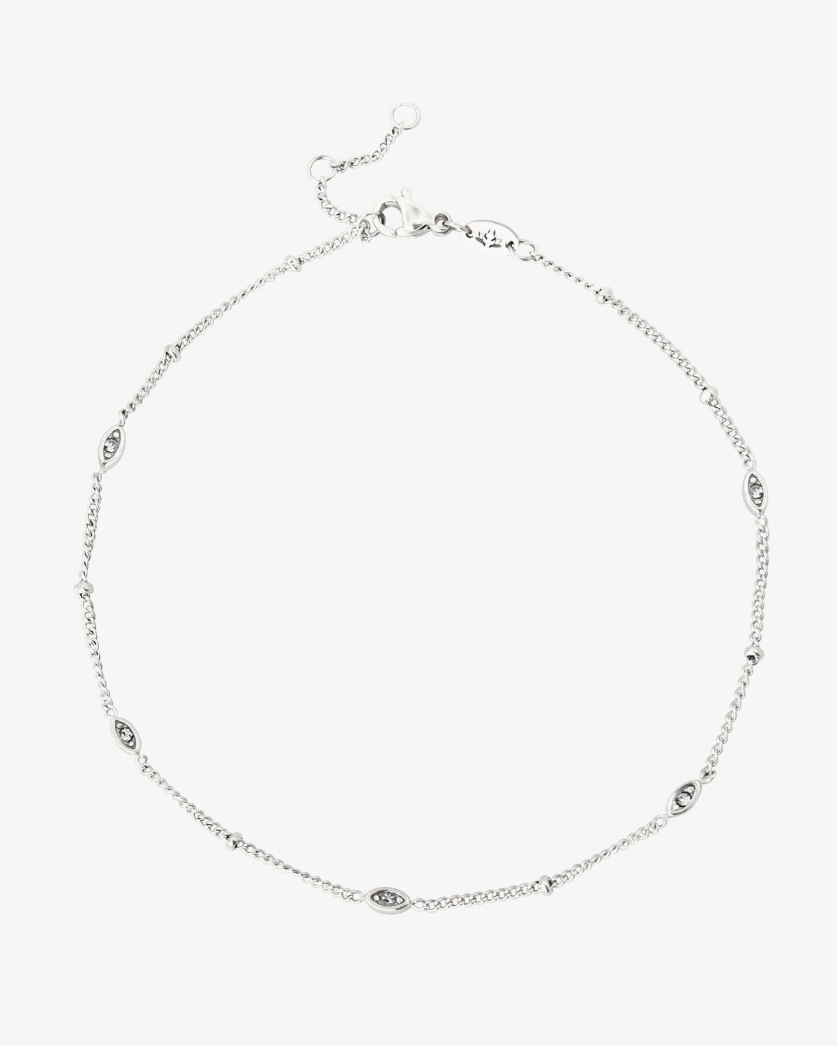 LUAMAYA Sparkling Eyes Anklet Silber Fusskette