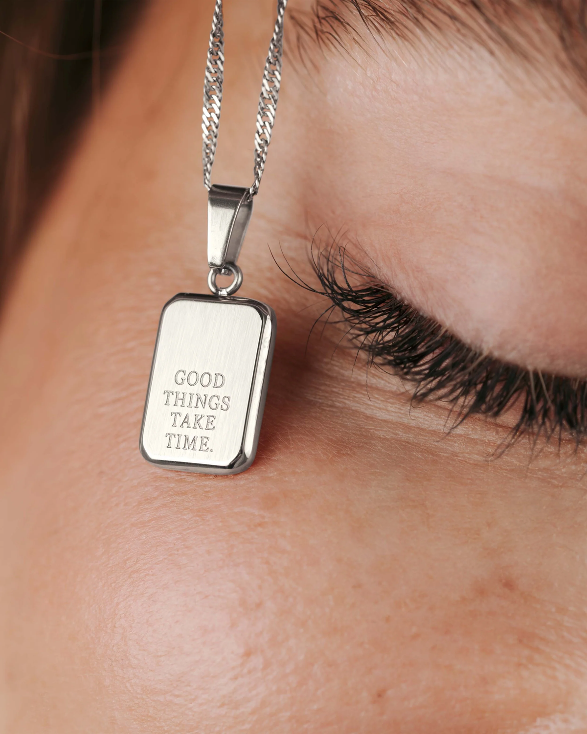 LUAMAYA Good things take time Necklace Silber