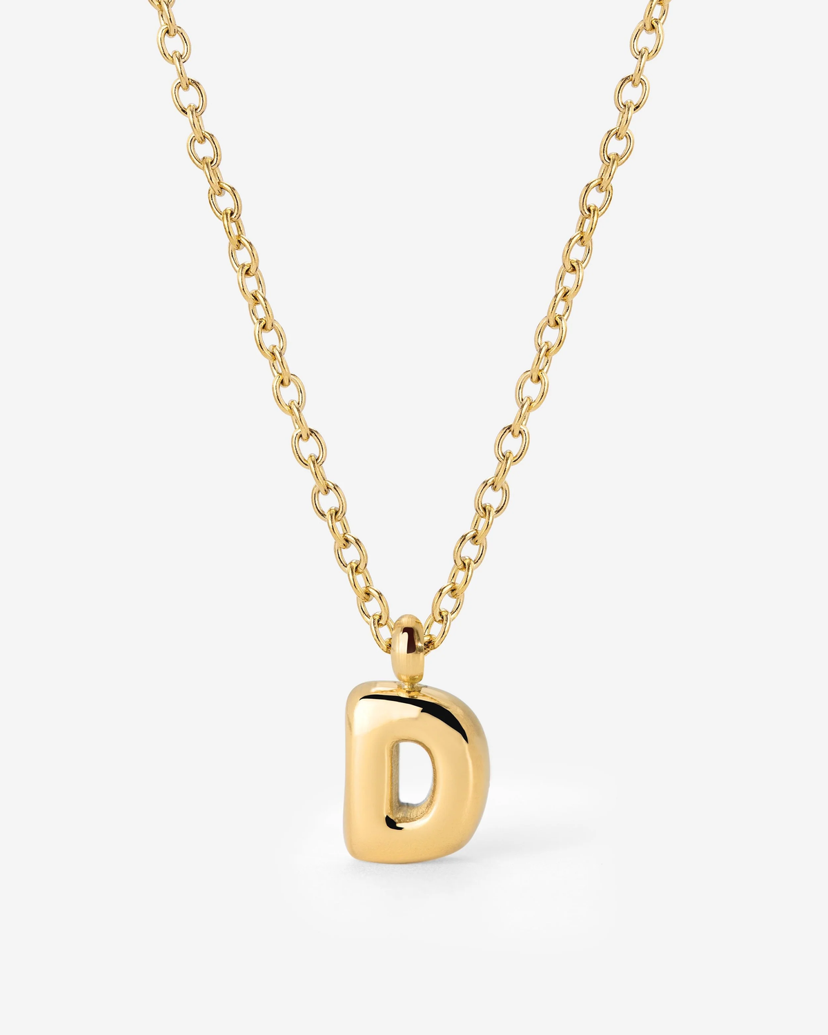 LUAMAYA Bubble Letter Necklace Gold ABC