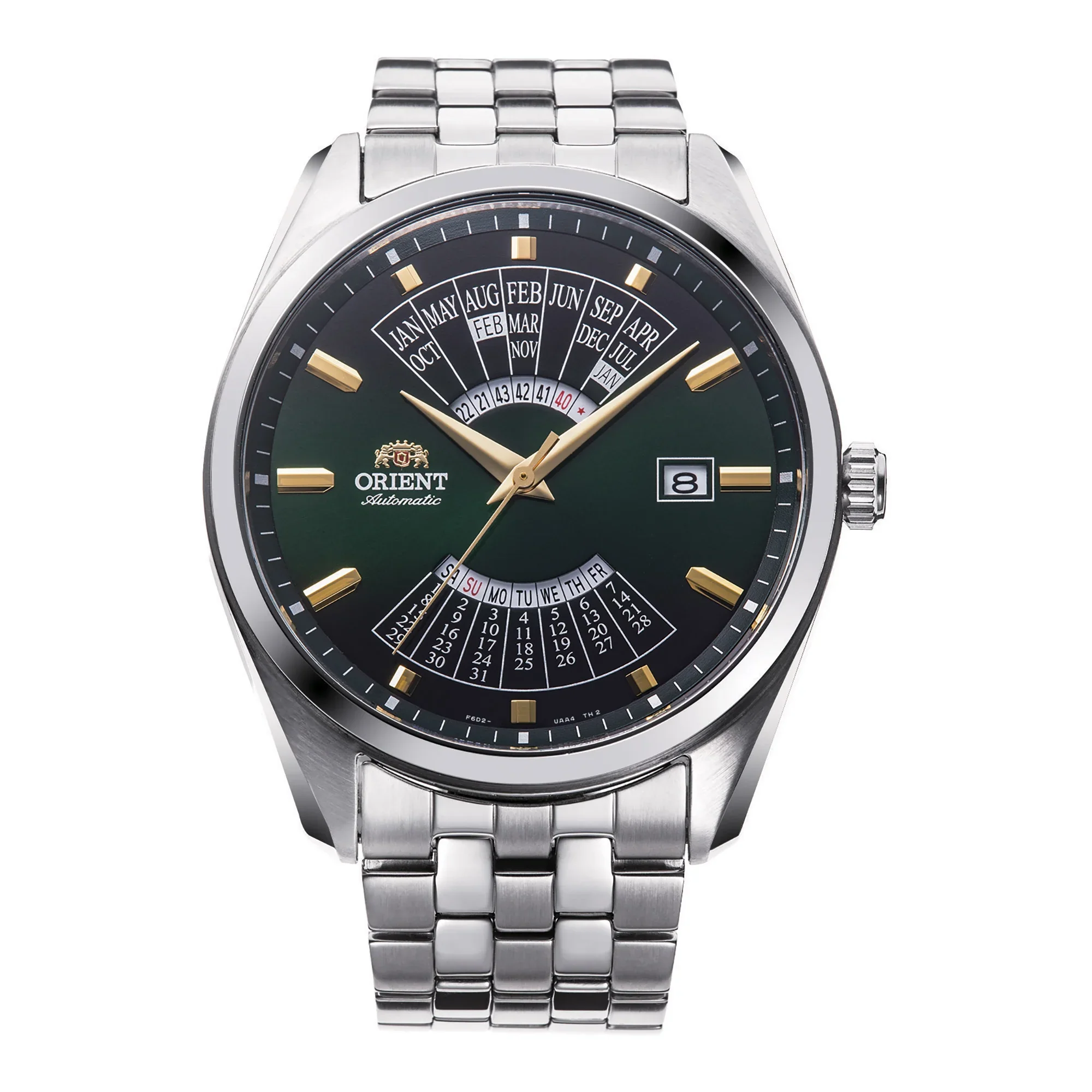 Orient Multi Year Calendar Stahl Grün RA-BA0002E