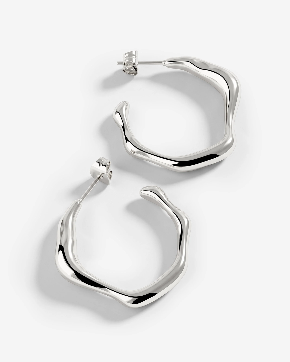 LUAMAYA Solar Wave Hoop Studs Large