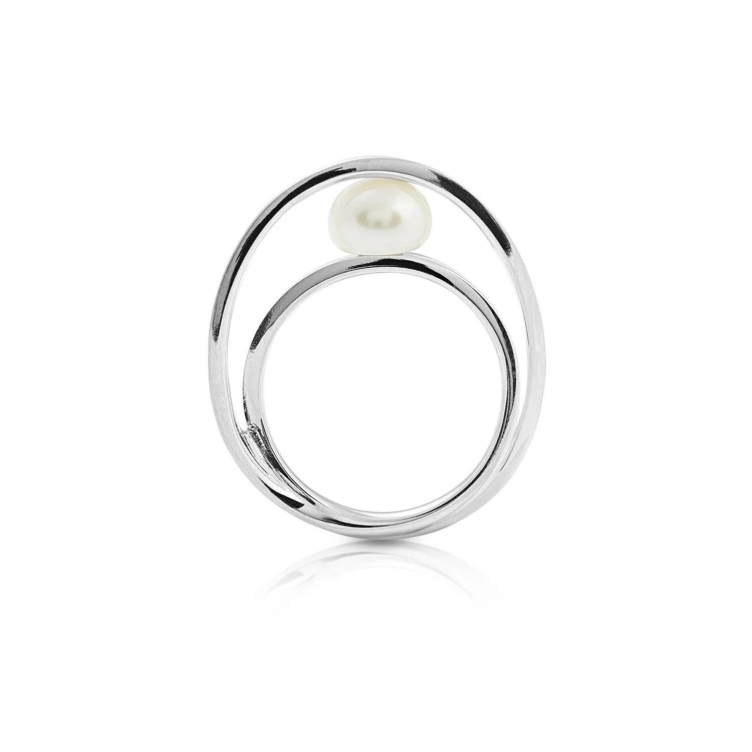 Wunderschöner ring aus Sterlingsilber mit einem glänzenden and polierten Finish R-4363