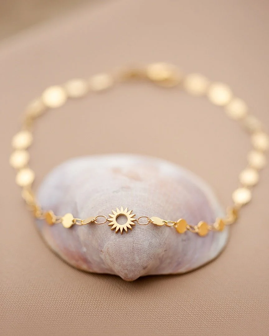 LUAMAYA Sunny Side Up Anklet Gold Fusskette