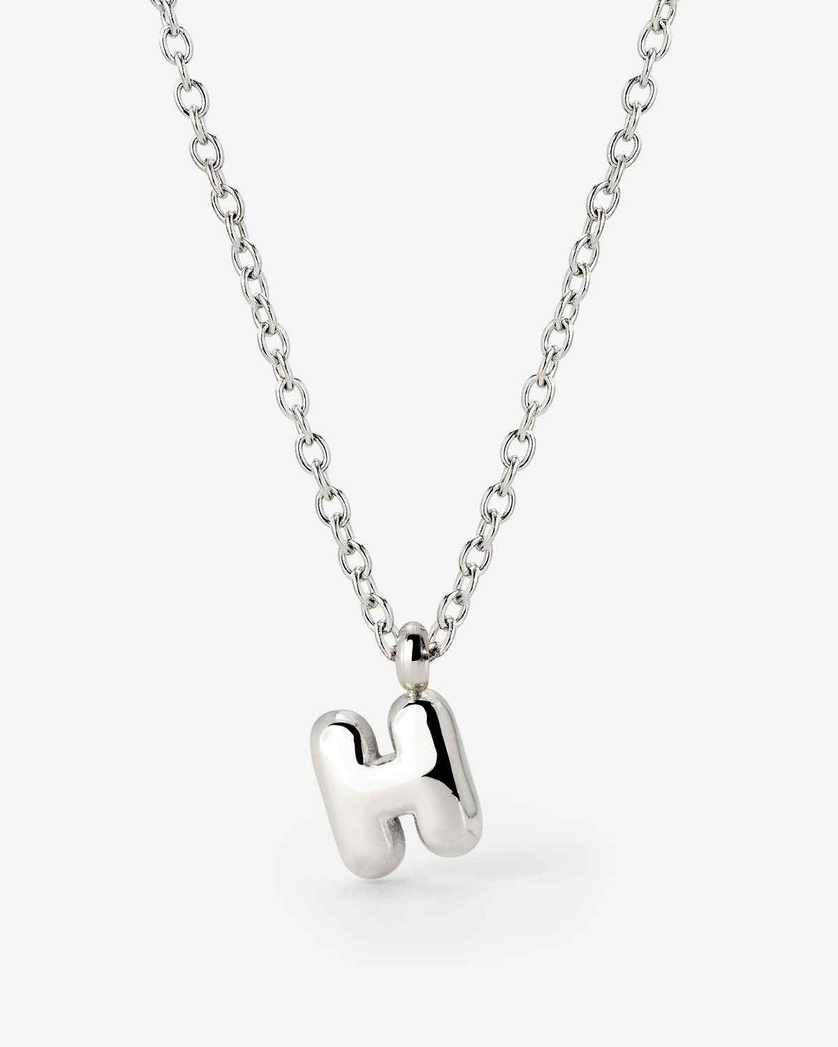 LUAMAYA Bubble Letter Necklace Silber ABC