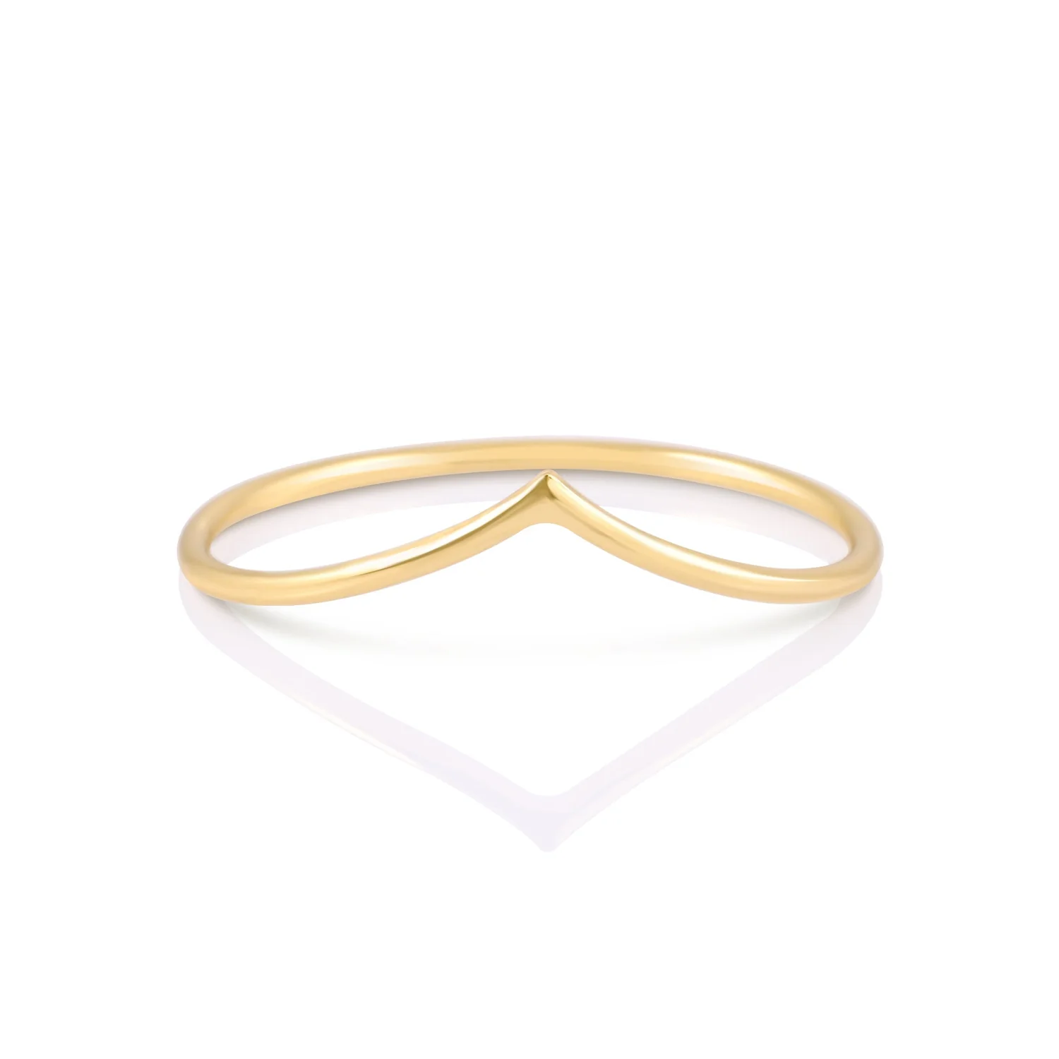 Ring aus Sterlingsilber Gelbgold plattiert mit Pfeilform RI-10074GP-48