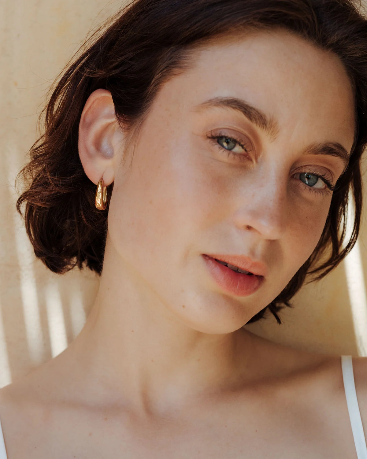 LUAMAYA Hammered Seeker Hoops Small