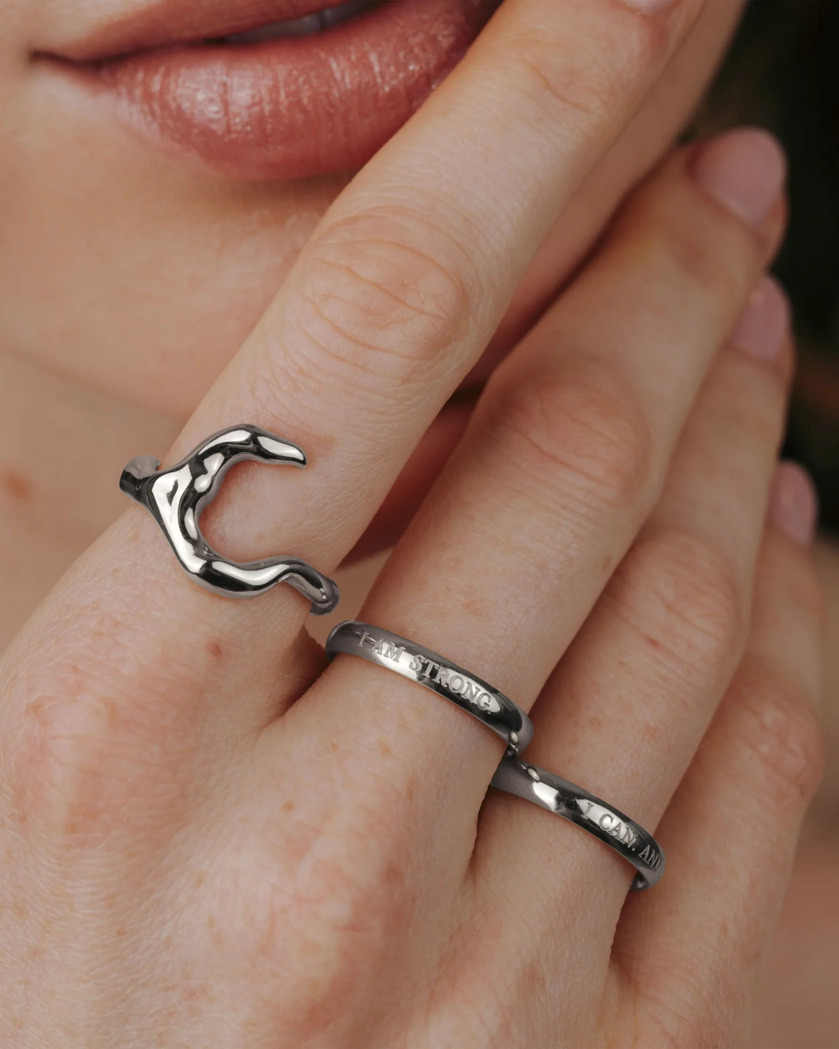 LUAMAYA I am strong Ring Silber