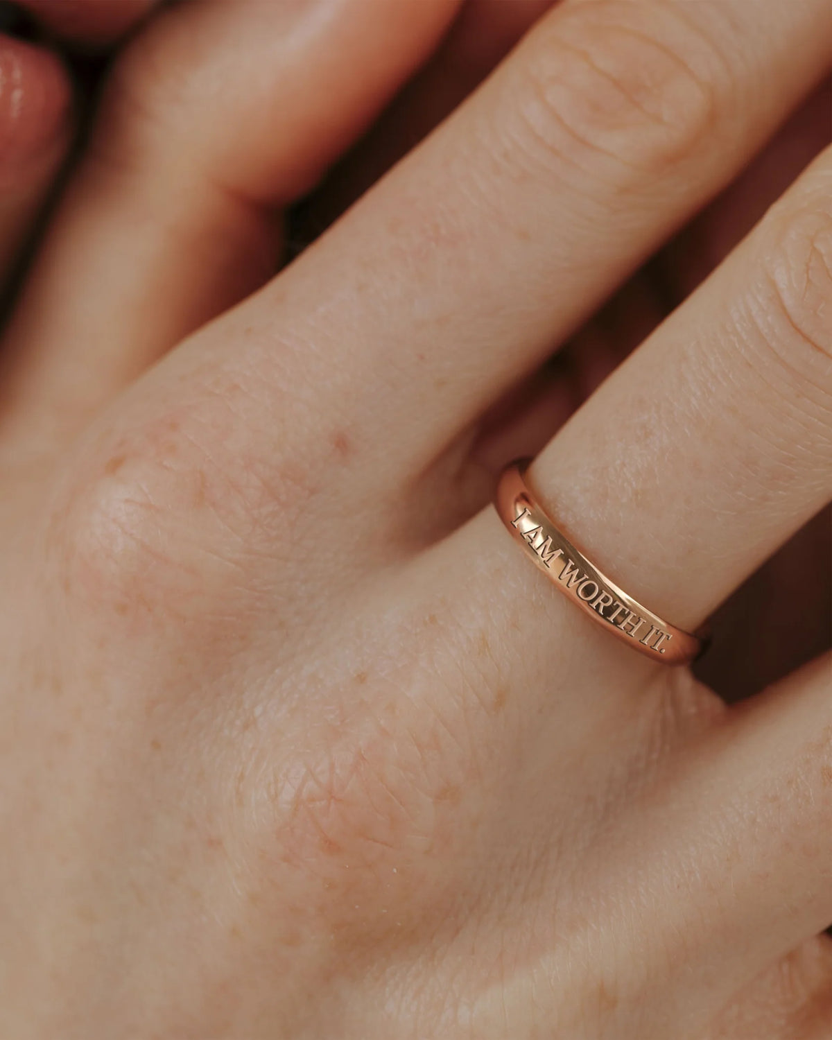 LUAMAYA I am worth it Ring Roségold