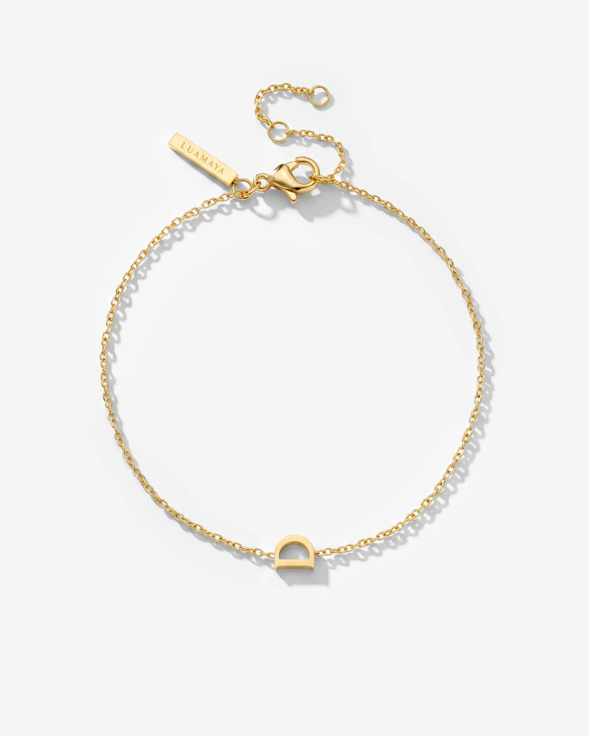 LUAMAYA Tiny Letter Bracelet