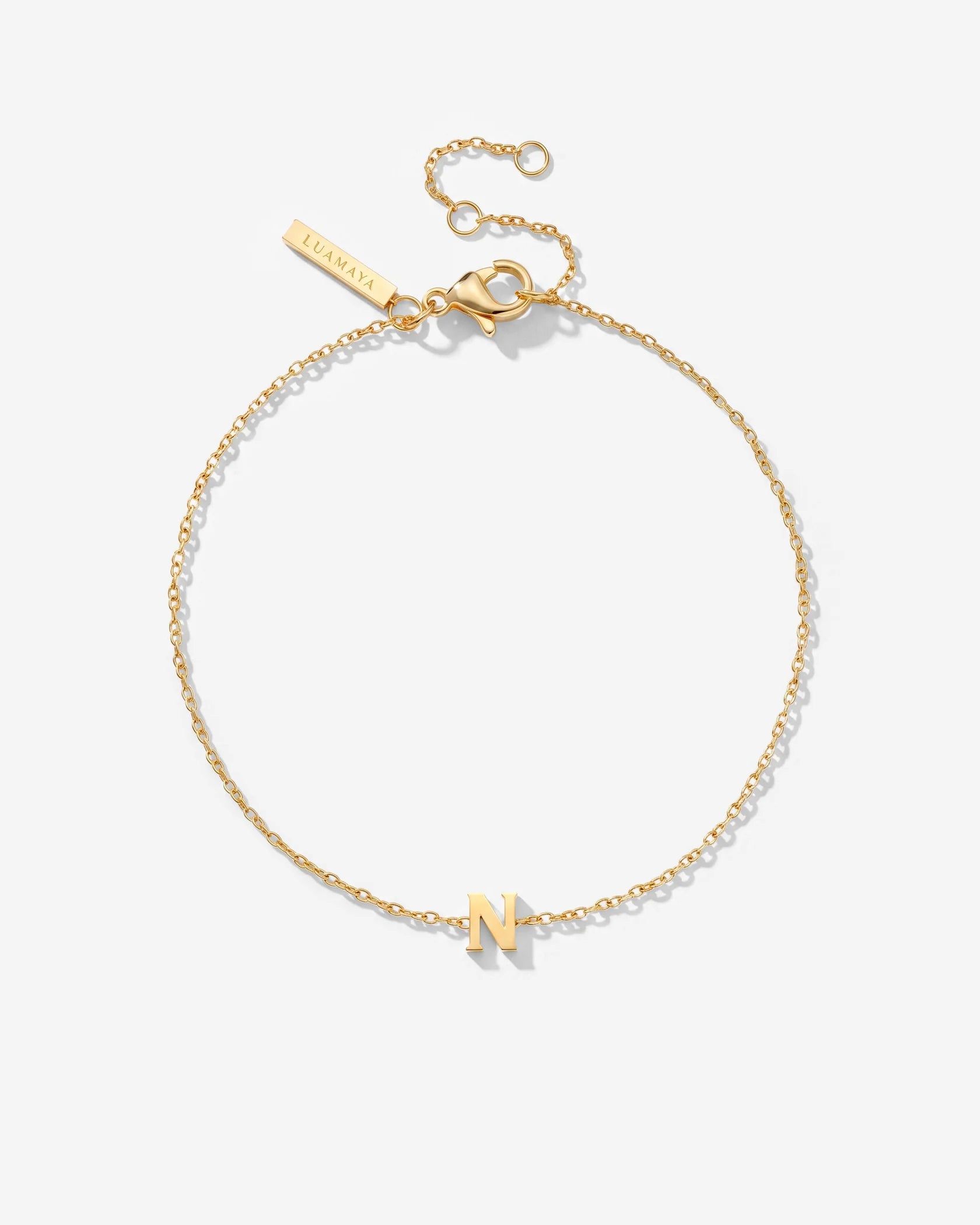 LUAMAYA Tiny Letter Bracelet