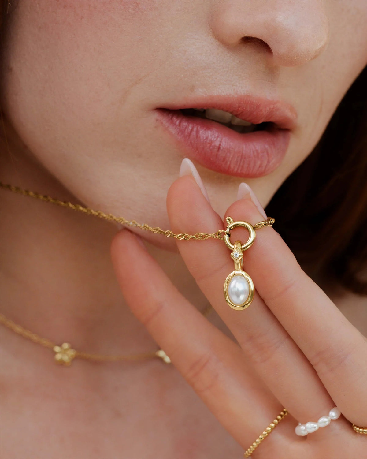 LUAMAYA Glazed Singapore Chain Necklace