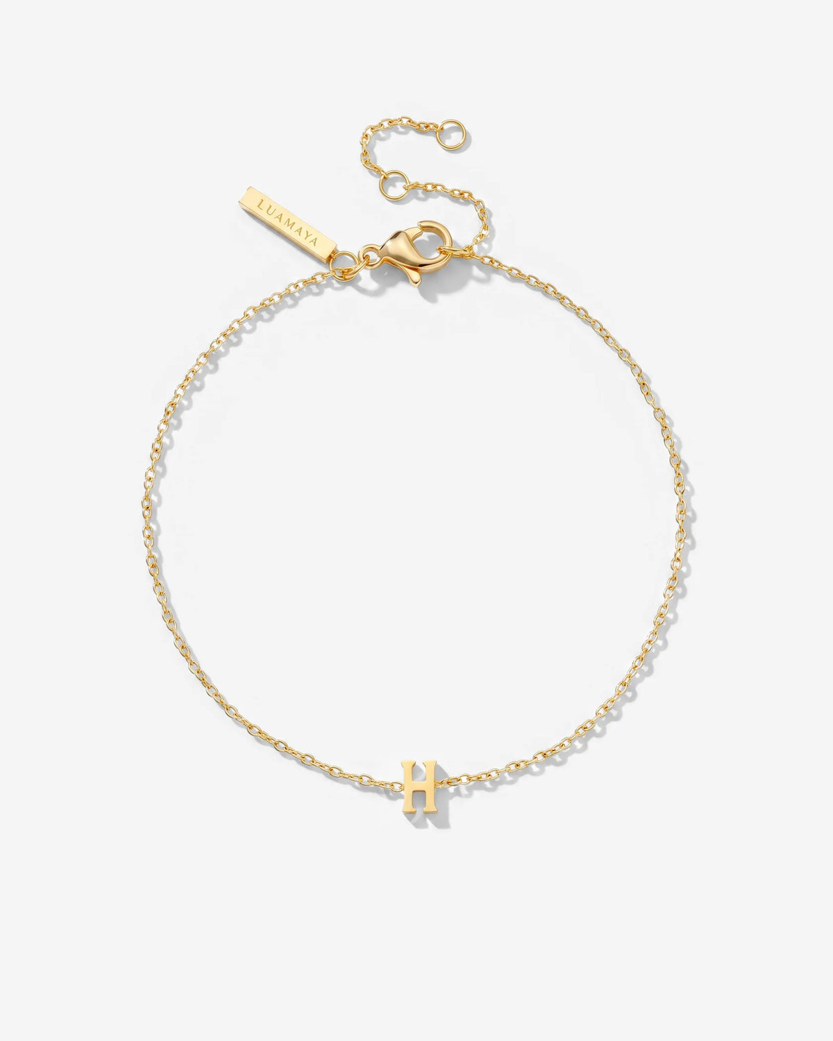 LUAMAYA Tiny Letter Bracelet