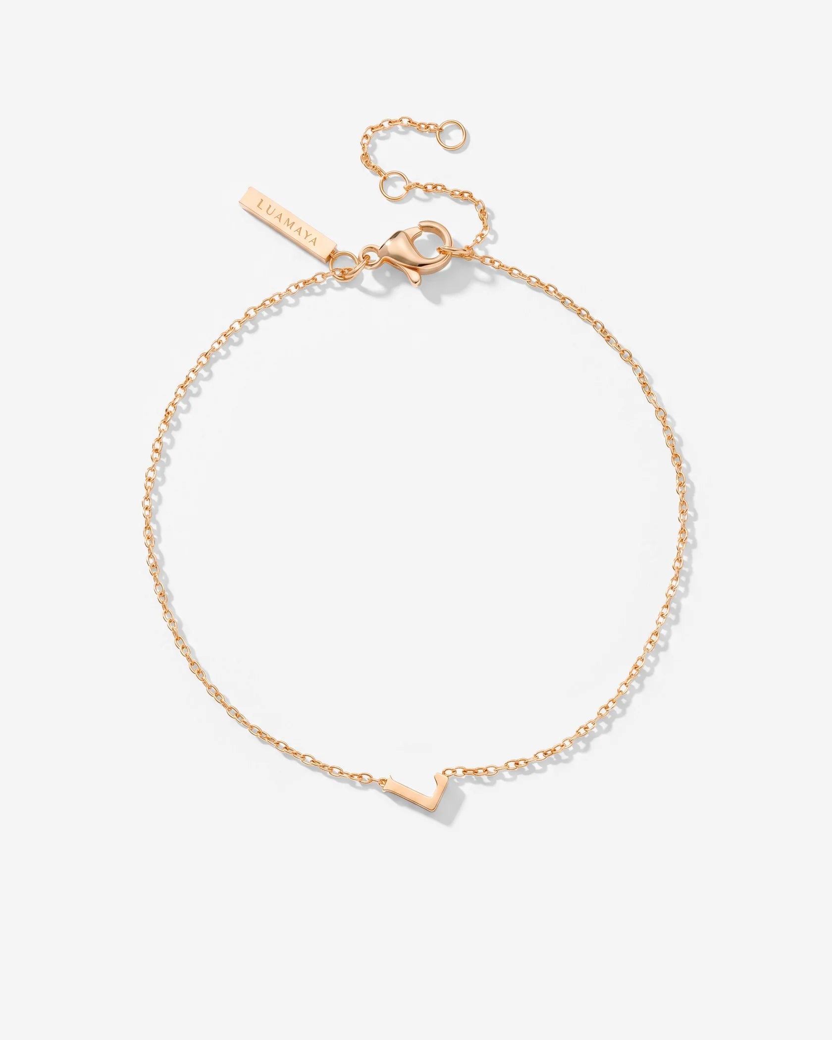 LUAMAYA Tiny Letter Bracelet