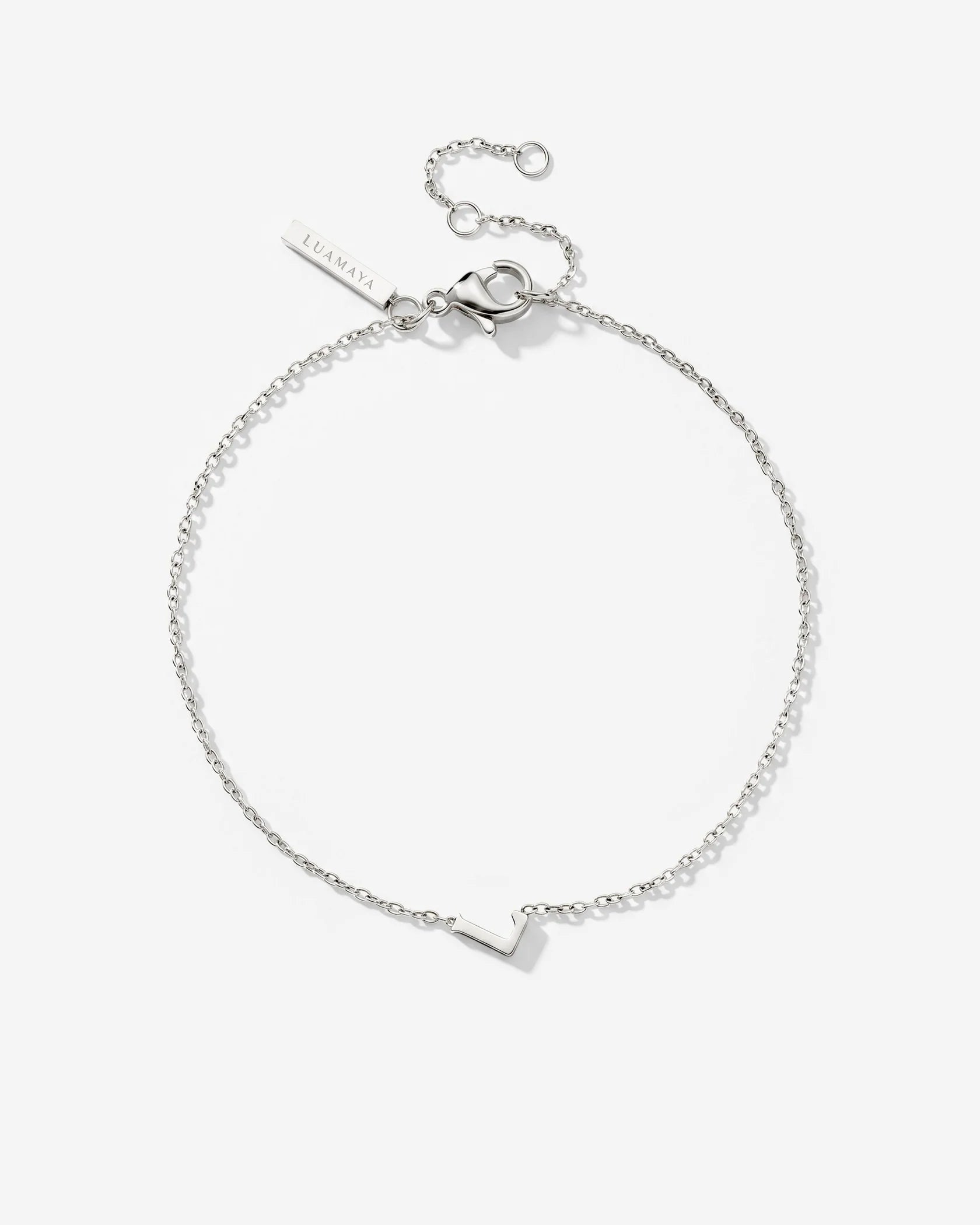 LUAMAYA Tiny Letter Bracelet