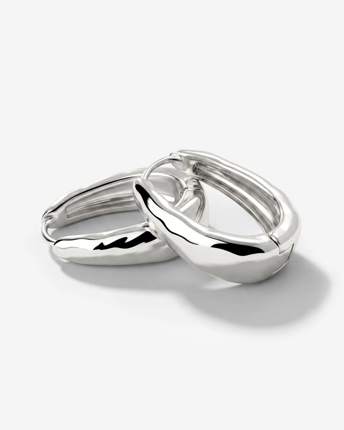 LUAMAYA Hammered Seeker Hoops Small