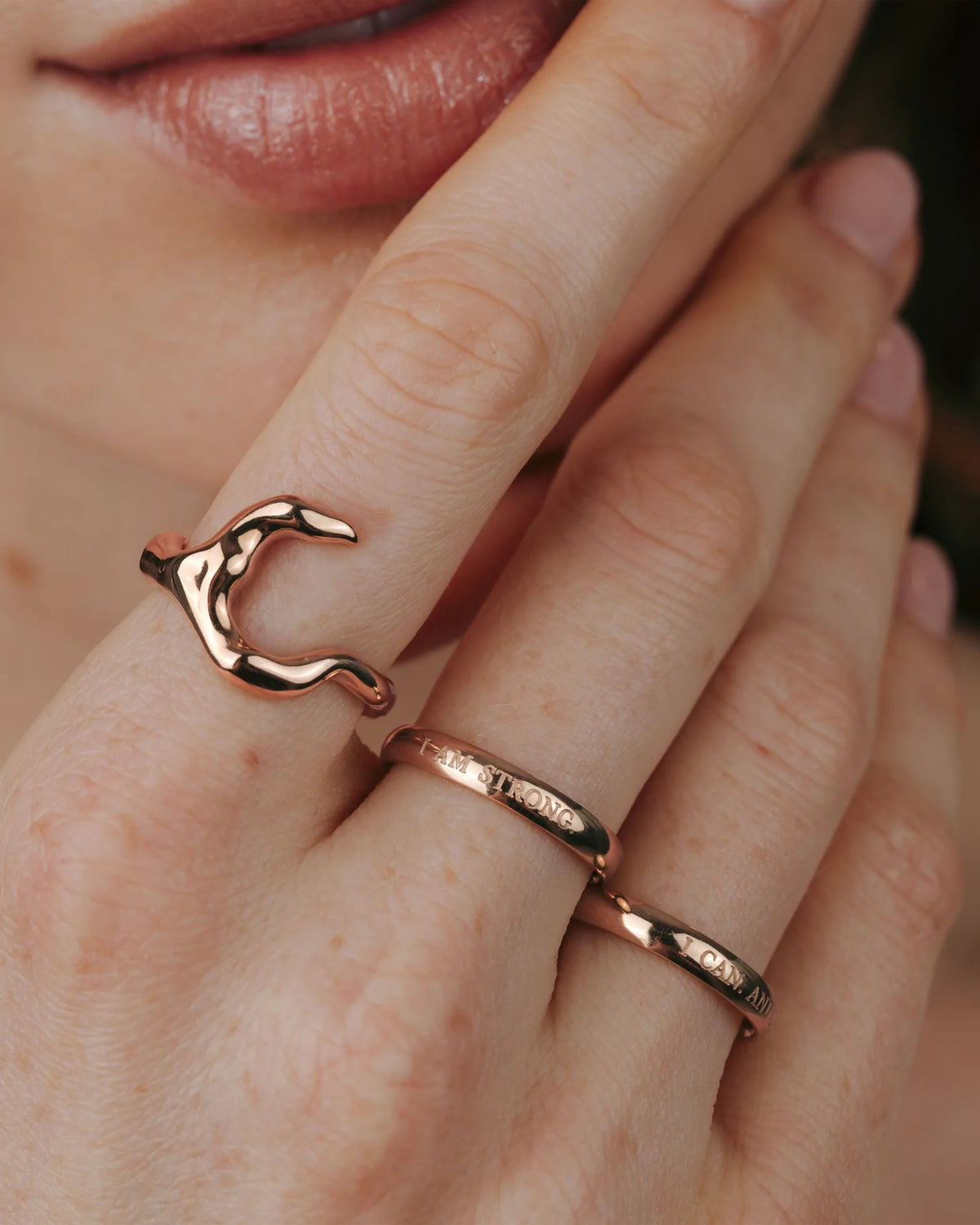 LUAMAYA I am strong Ring Roségold