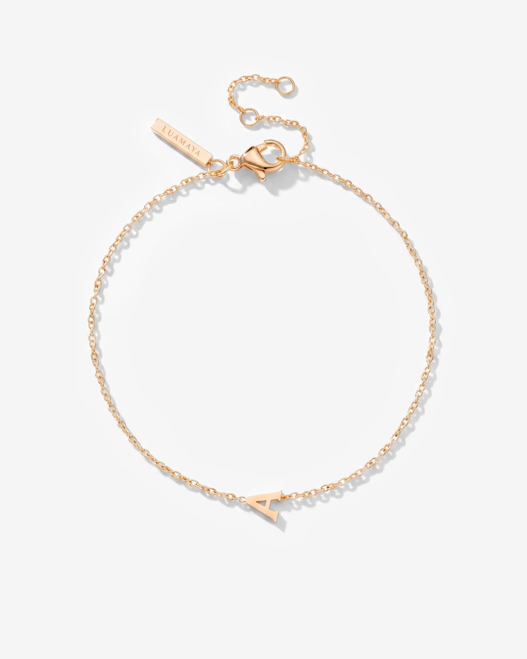 LUAMAYA Tiny Letter Bracelet