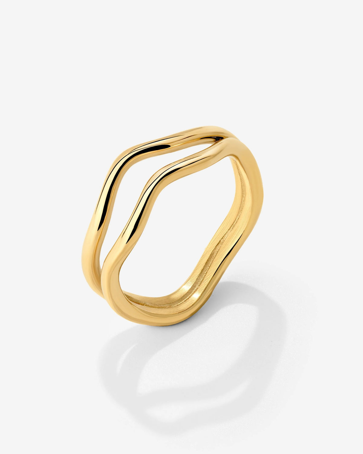 LUAMAYA Double Wave Ring