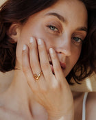 LUAMAYA Hammered Embrace Ring