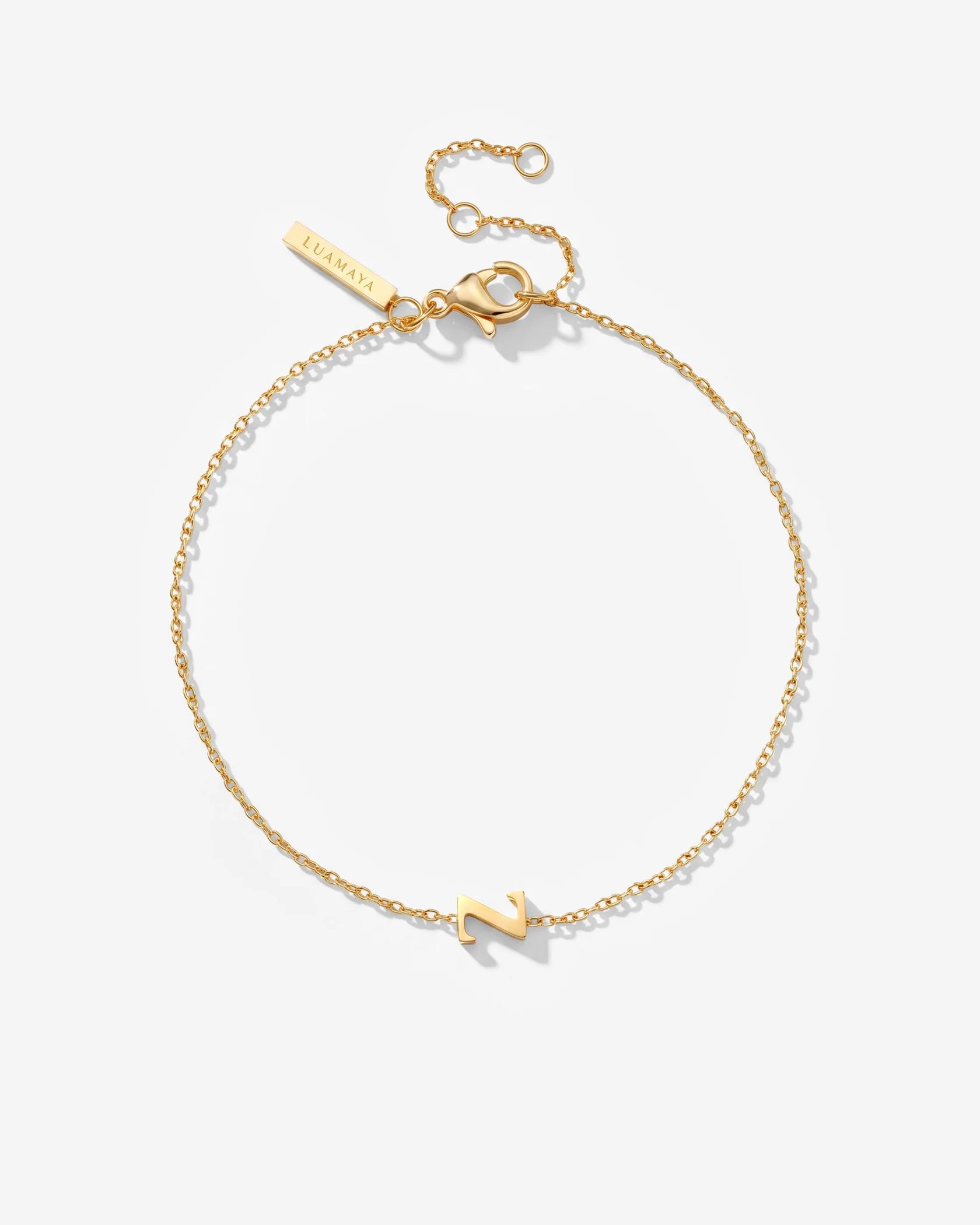 LUAMAYA Tiny Letter Bracelet