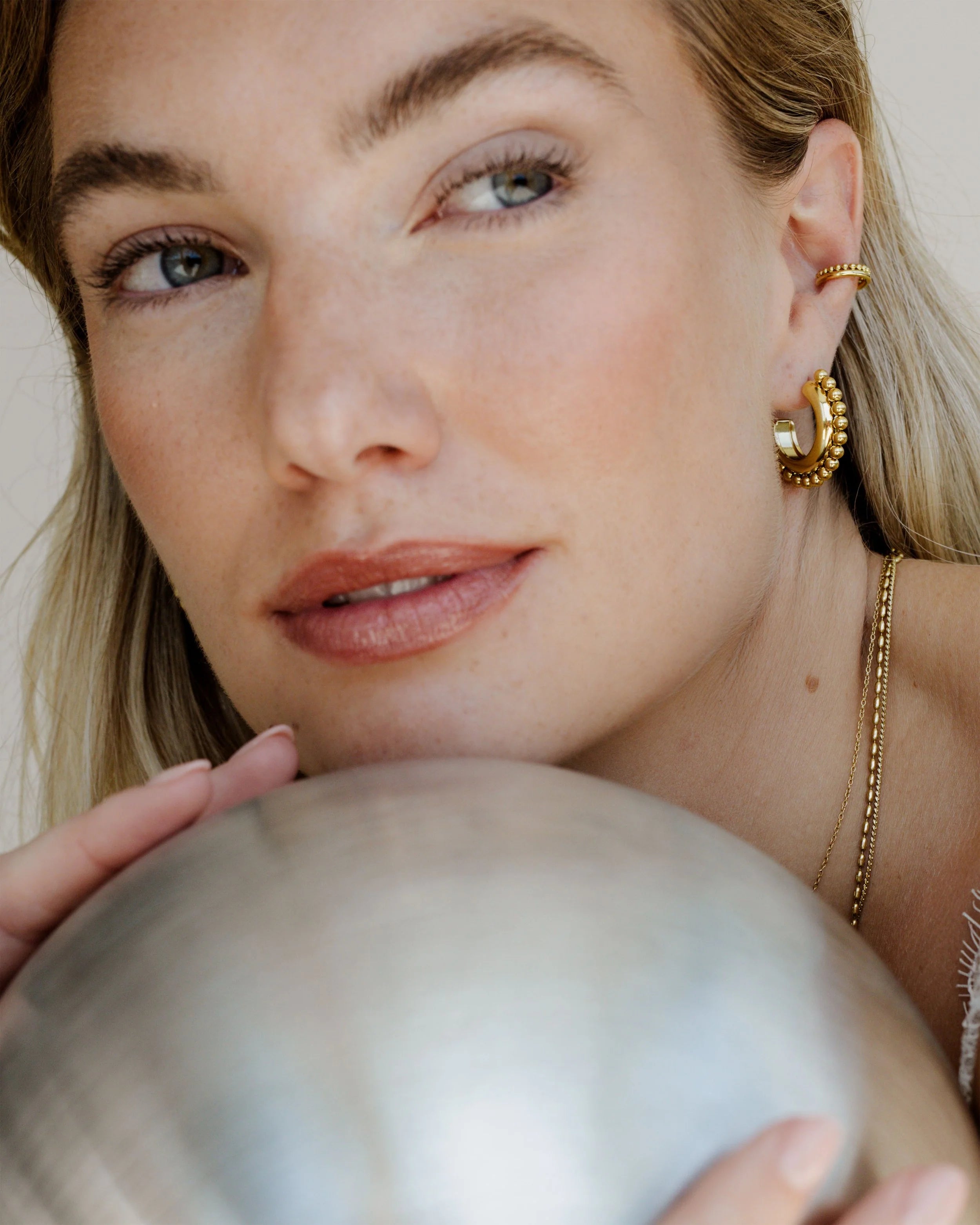 LUAMAYA Glow Drops Hoop Studs