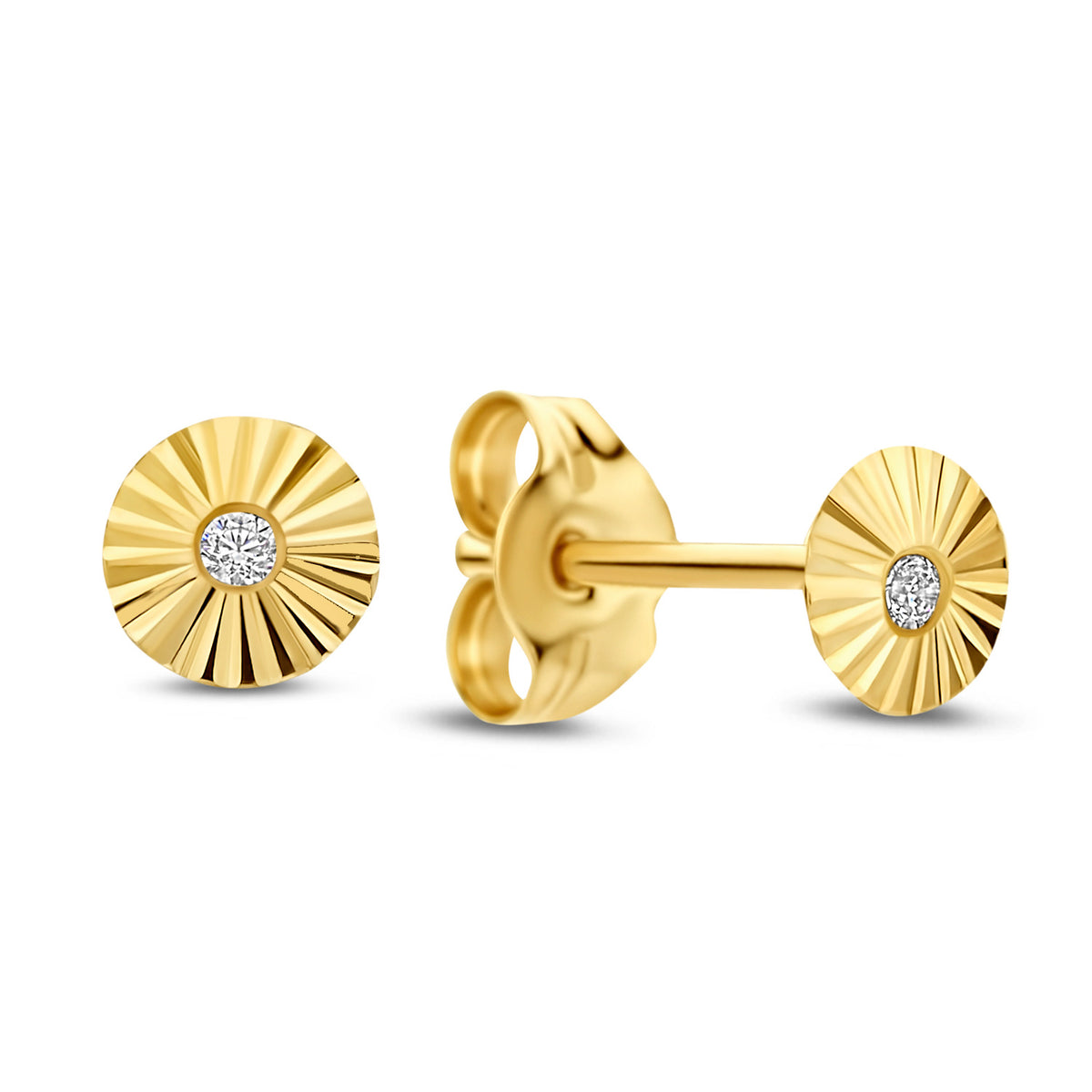 Ohrstecker Ø 4mm mit Zirkonia Gold 585 58072