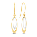 Ohrhänger Bicolor zweiteilig 15mm Gold 585 58083