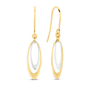 Ohrhänger Bicolor zweiteilig 15mm Gold 585 58083