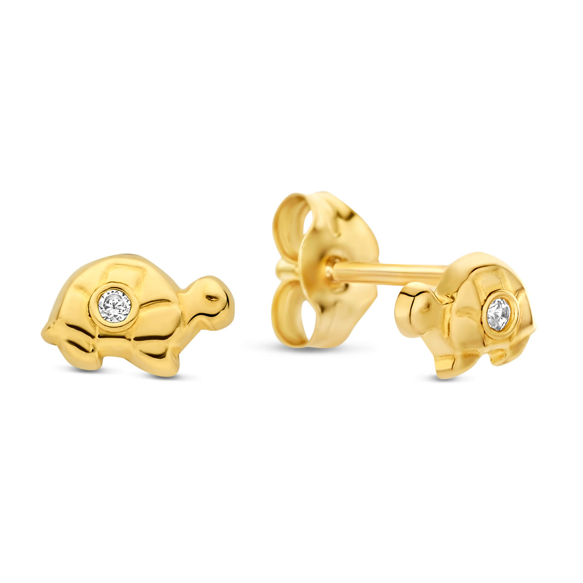 Ohrstecker Schildkröte 5,9mm Zirkonia Gold 585 58087