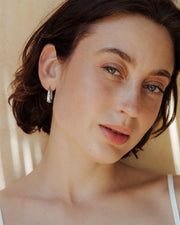 LUAMAYA Hammered Seeker Hoops Small
