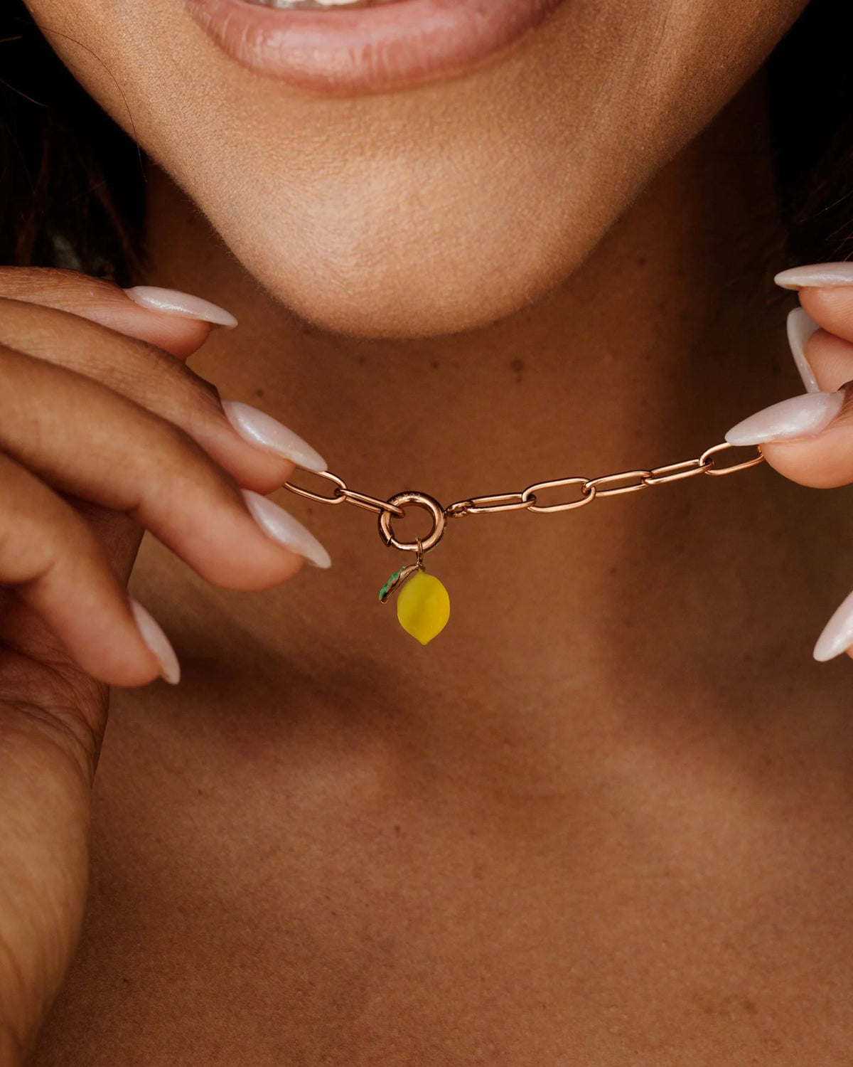 LUAMAYA Lemony Oval Links Necklace Set