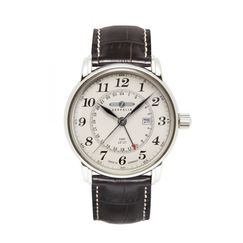 Zeppelin Herrenuhr Quarz mit Dual Time 76425
