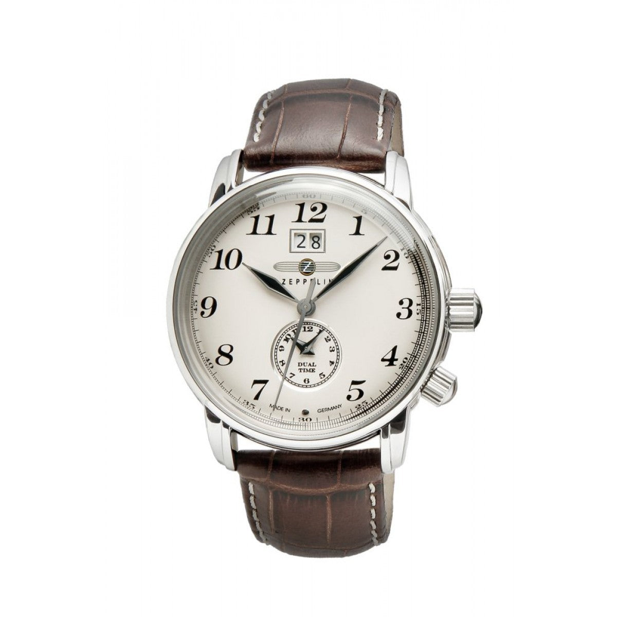 Zeppelin Herrenuhr Quarz mit Dual Time 76445