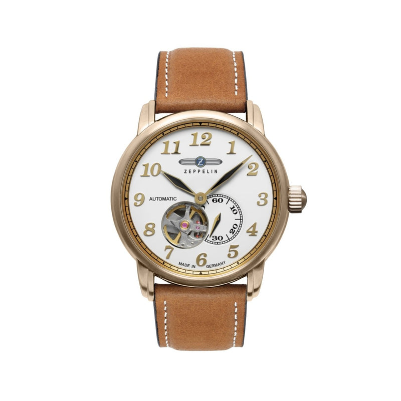 Zeppelin Herrenuhr Automatik mit offenem Herz 76641
