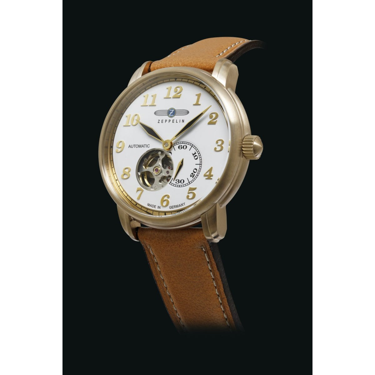 Zeppelin Herrenuhr Automatik mit offenem Herz 76641