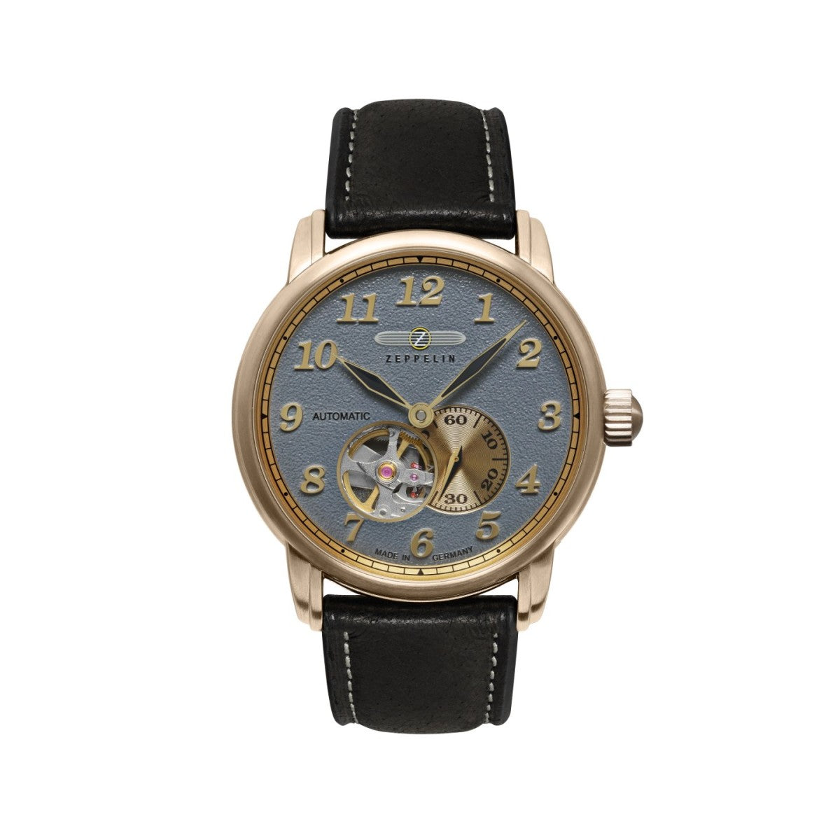 Zeppelin Herrenuhr Automatik mit offenem Herz 76645