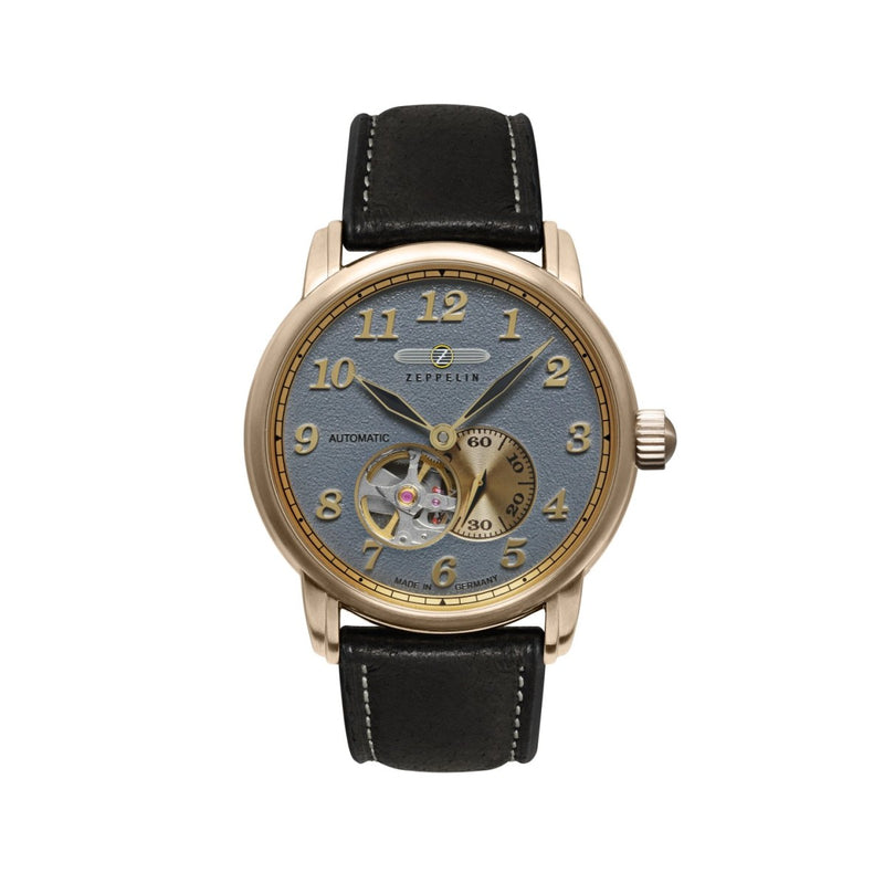 Zeppelin Herrenuhr Automatik mit offenem Herz 76645