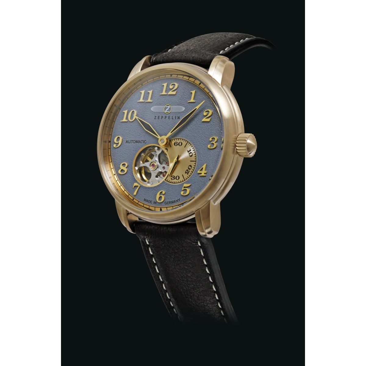 Zeppelin Herrenuhr Automatik mit offenem Herz 76645