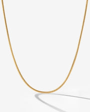 LUAMAYA Slim Round Snake Necklace