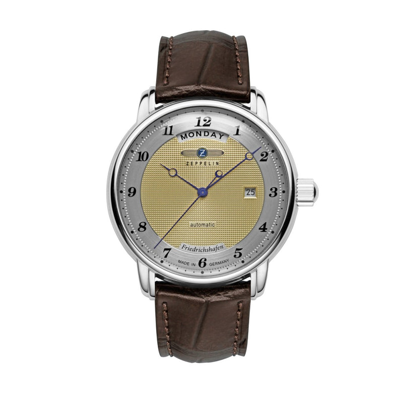 Zeppelin Herrenuhr Automatik mit Wochentagsanzeige 85625