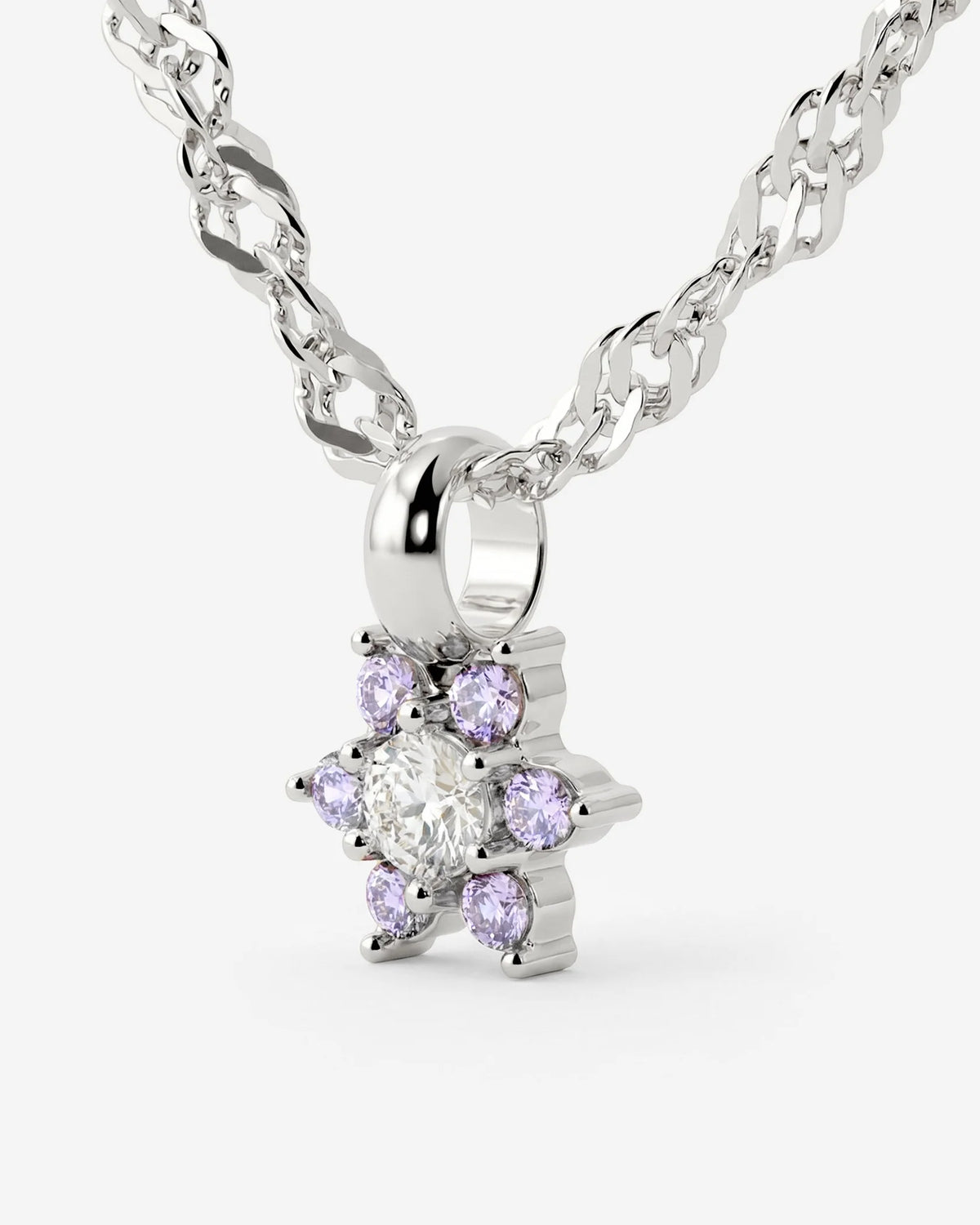 LUAMAYA Sparkling Purple Petal Necklace