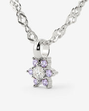 LUAMAYA Sparkling Purple Petal Necklace
