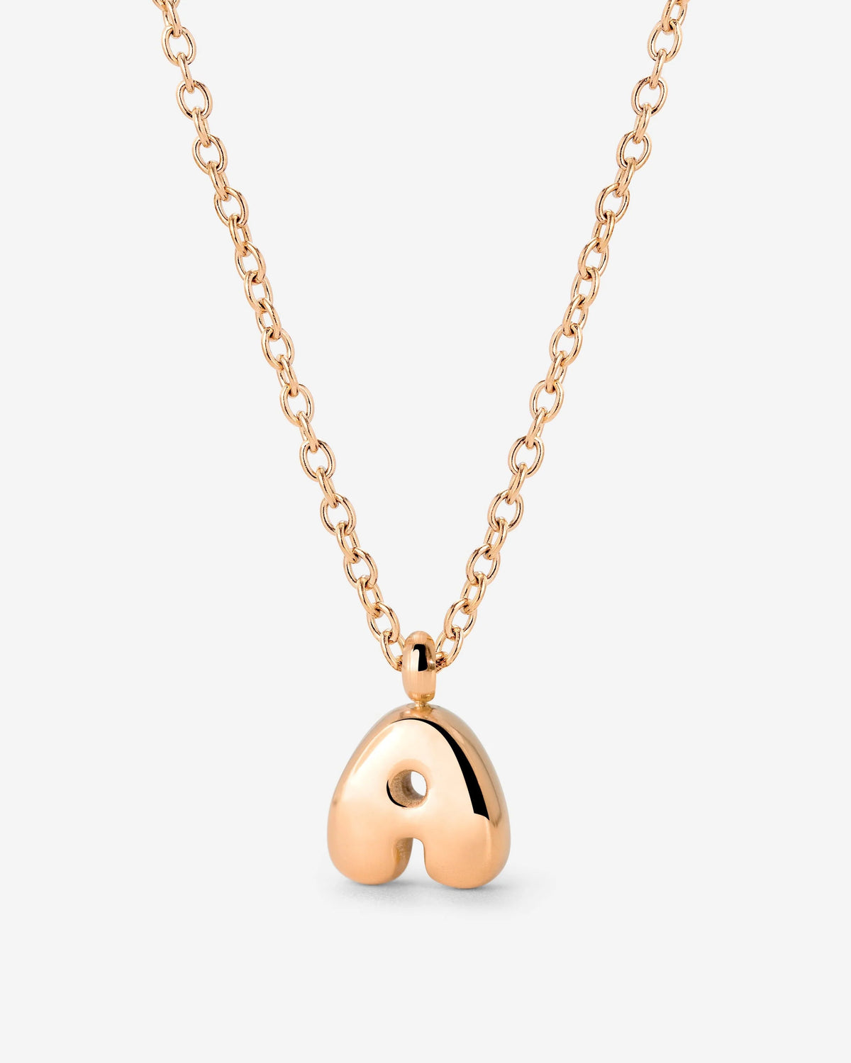 LUAMAYA Bubble Letter Necklace Roségold